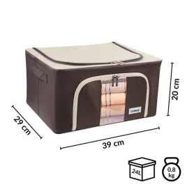 brazowy-organizer-z-uchwytami-i-okienkiem-pojemnosc-24l