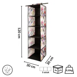 floral-w-kwiaty-wiszacy-organizer-do-szafy-5-przegrod-30x30x120m