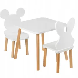 stolik-dla-dzieci-50-cm-dwa-krzeselka-drewniane-miki-i-krolik-biale