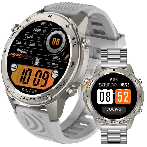 ﻿SMARTWATCH MĘSKI GPS ZEGAREK AMOLED MENU POLSKIE WODOODPORNY SPORT ROZMOWY