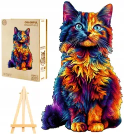 puzzle-drewniane-duze-195-elementow-w-drewnianym-pudelku-kolorowy-kot