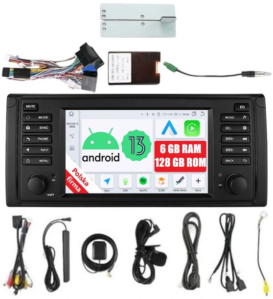 NAWIGACJA RADIO ANDROID BMW SERII 5 E39 SERII 7 E38 6/128GB DSP CARPLAY LTE