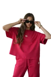 damski-t-shirt-koszulka-z-krotkim-rekawem-czerwone-bordo-bg-monday-m