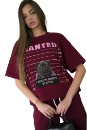 damski-t-shirt-koszulka-z-krotkim-rekawem-bordowa-bg-pug-m