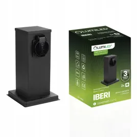 lumiled-slupek-ogrodowy-30cm-iber-2gniazda-iberi-czarny