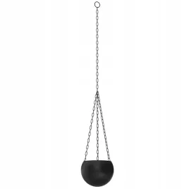 luminex-8103-flower-pot-with-hanging-chains-black