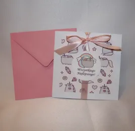 kartka-na-urodziny-rozowa-dla-dzieci-kot-puszin-pusheen-jednorozec