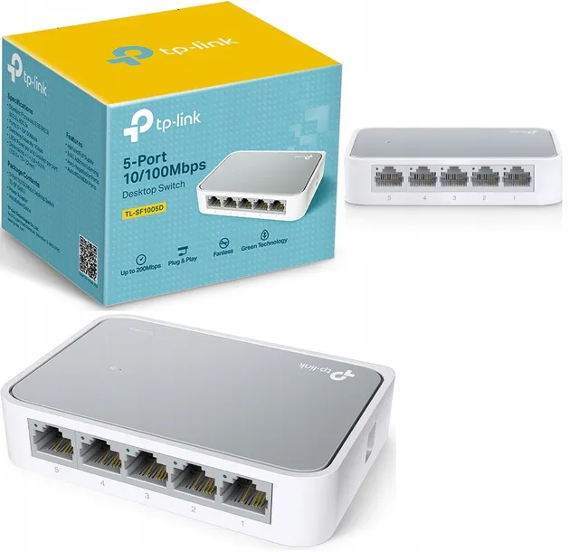 switch-tp-link-sf1005d-l2-5x10-100-desktop-stan-nowy-waga-z-opakowaniem-0-19-kg