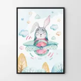 plakat-krolik-pilot-samolot-50x70-cm-szerokosc-produktu-50-cm