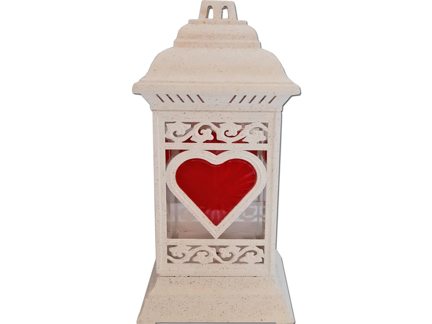 ZNICZ ZNICZE LAMPION NA GRÓB KATEDRA SERCE BIAŁO-ZŁOTY