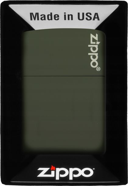 Фото - Запальничка Zippo Zapalniczka  GREEN MATTE LOGO 60001568 