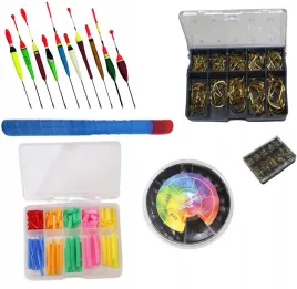 zestaw-splawikow-z-balsy-10-szt-tuba-olow-gumki-haczyki-100-szt