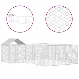 kojec-dla-psa-z-dachem-srebrny-6x6x25-m-stal-galwanizowana