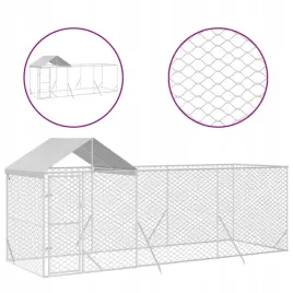 kojec-dla-psa-z-dachem-srebrny-6x2x25-m-stal-galwanizowana