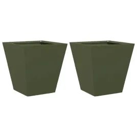 donice-ogrodowe-2-szt-oliwkowozielone-30x30x30-cm-stalowe