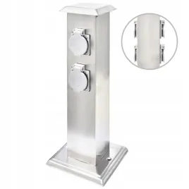 slupek-ogrodowy-z-gniazdami-stal-nierdzewna