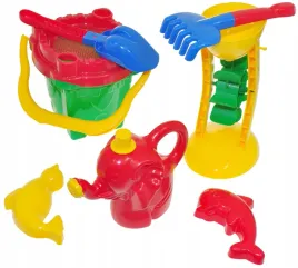 zestaw-do-piasku-wiadro-mlynek-foremki-konewka