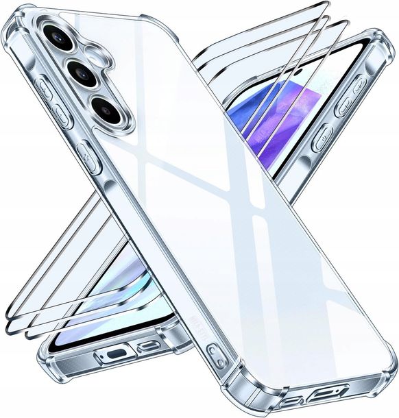 ﻿ETUI BEZBARWNE WZMACNIANE ANTI SHOCK DO SAMSUNG A56 5G + 3x SZKŁO