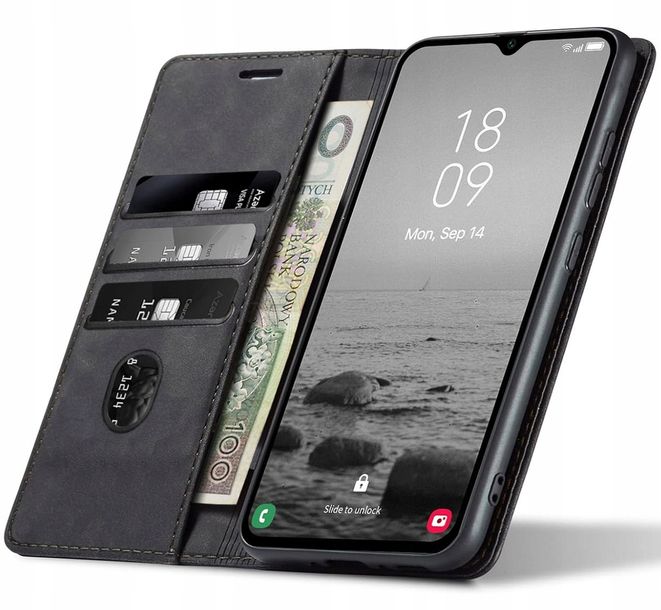﻿ETUI SKÓRZANE NA MAGNES SHEEP SKIN DO REALME C51 / C53 / NOTE 50 4G +SZKŁO