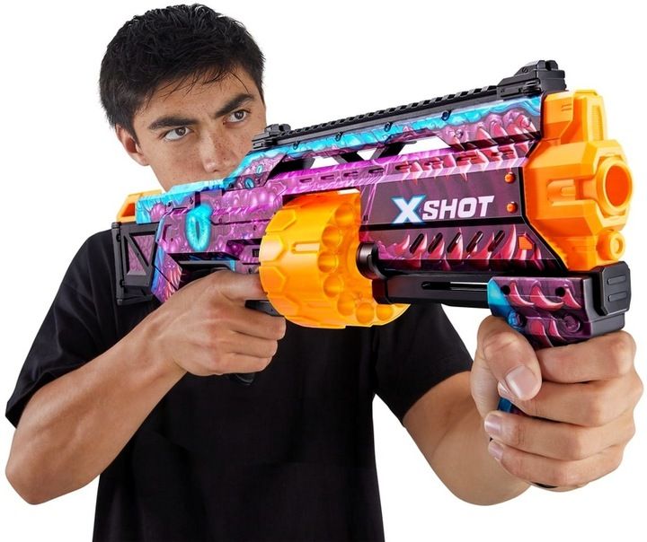 PISTOLET WYRZUTNIA NA STRZAŁKI DUŻA ZURU X-SHOT SKINS ENIGMA + 16