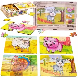 drewniane-puzzle-4w1-zwierzeta-na-farmie-ukladanka-zestaw-farma