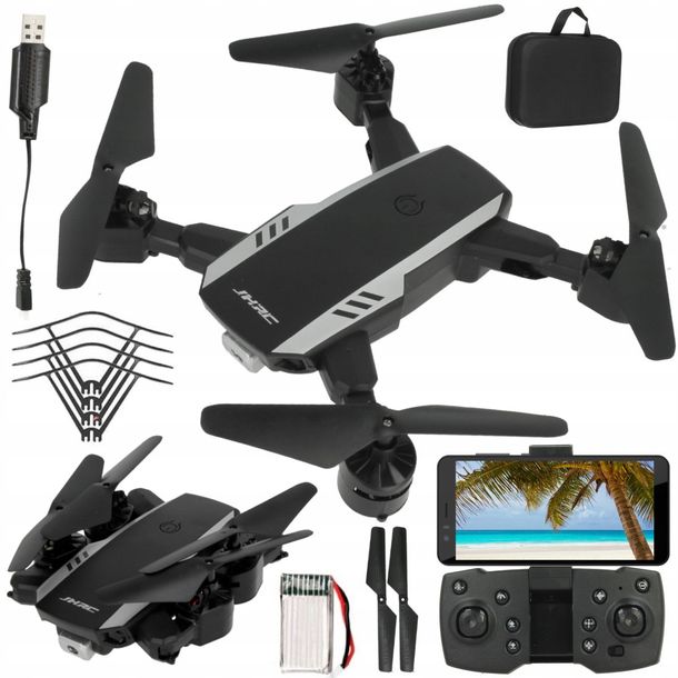 ﻿DRON Kamera Wifi WIDOK NA ŻYWO Kompas Powrót ZAWIS Lot 15min Aku 1800mAh