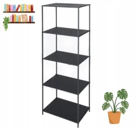 duzy-skladany-metalowy-regal-z-drewnianymi-polkami