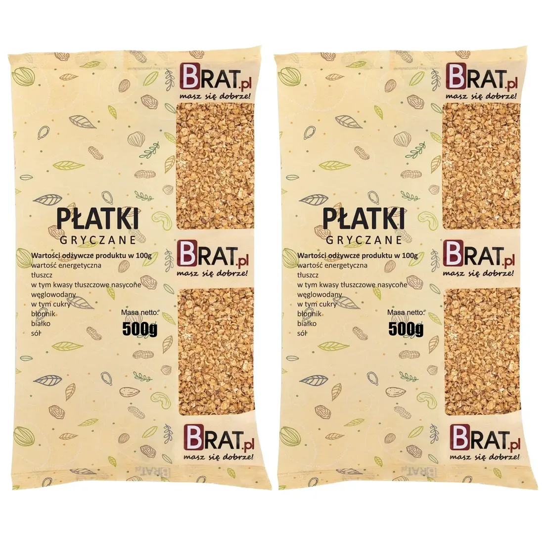 platki-gryczane-1kg-2x500g-stan-nowy