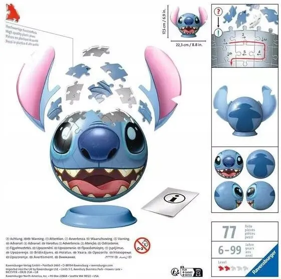 puzzle-3d-kula-disney-stitch-kolekcja-puzzle-ball