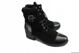 bnw-botki-skorzane-czarne-sznurowane-plaski-5-cm-42-czarny