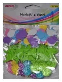 naklejki-z-pianki-kwiaty-z-brokatem