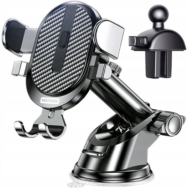 ﻿UCHWYT DO SAMOCHODU NA TELEFON SZYBĘ KRATKI KOKPIT SAMOCHODOWY REGULOWANY