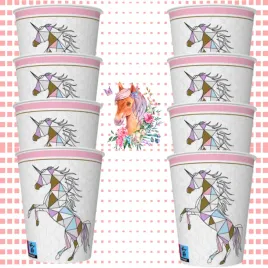 kubki-papierowe-do-napojow-urodziny-250ml-8-sztuk-unicorn-jednorozec