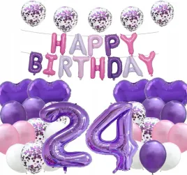 dekoracja-na-przyjecie-urodzinowe-24-lata-zestaw-balonow-happy-birthday
