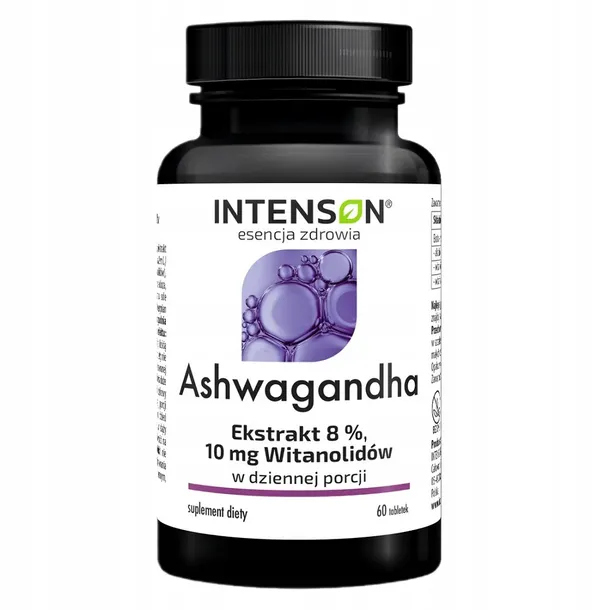 Intenson Ashwagandha - Witamina na stres i energię - 60 tabletek
