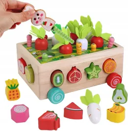 drewniany-sorter-klockow-ukladanka-ksztaltow-montessorii-owoce-warzywa