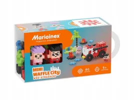 kloci-mini-waffle-city-marioinex-woz-strazacki-80-sztuk-zestaw-klockow