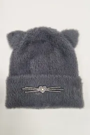 dziecieca-czapka-z-kocimi-uszami-grafitowa