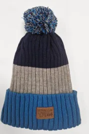 czapka-chlopieca-zimowa-z-pomponem-niebiesko-szaro-granatowa