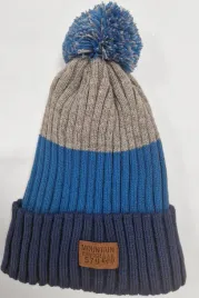 czapka-chlopieca-zimowa-z-pomponem-granatowo-niebiesko-szara