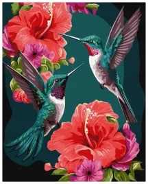 malowanie-po-numerach-szmaragdowe-kolibry