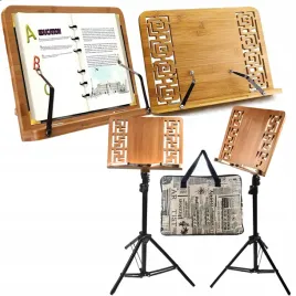 pulpit-do-nut-drewnianyt-z-zaciskami-stalowy-statyw-solidny-pokrowiec-etui