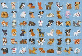 puzzle-250-ukladanka-zwierzeta-pies-psy-mops-pudel-naklejki-7-interdruk
