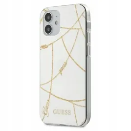 guess-hardcase-do-iphone-12-mini-54-bialy-case-pokrowiec-gold-chain