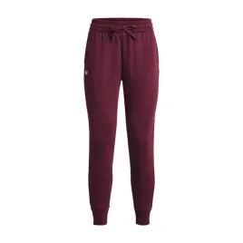 spodnie-treningowe-damskie-under-armour-rival-fleece-dark-maroon-white-l