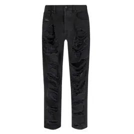 spodnie-damskie-diesel-jeansy-czarne-z-dziurami