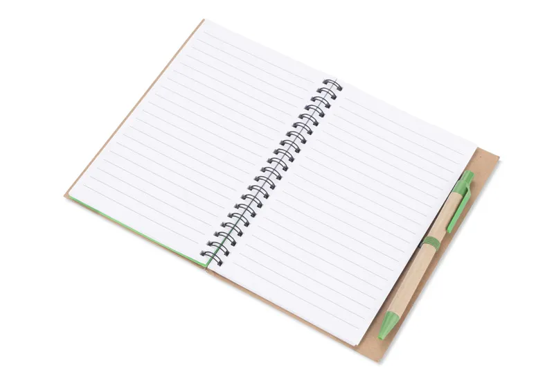 notes-z-dlugopisem-sereno-zielony-stan-nowy