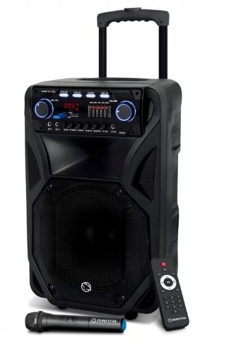 ﻿Głośnik z mikrofonem Manta SPK5021PRO 80W Bluetooth Equalizer Radio czarny