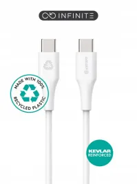 estuff-infinite-kabel-usb-c-do-usb-c-3m-bialy-recyklingowany-plastik-bard