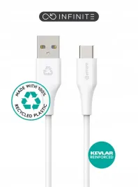 estuff-infinite-kabel-usb-c-do-usb-a-1m-bialy-z-recyklingu-super-miekki-